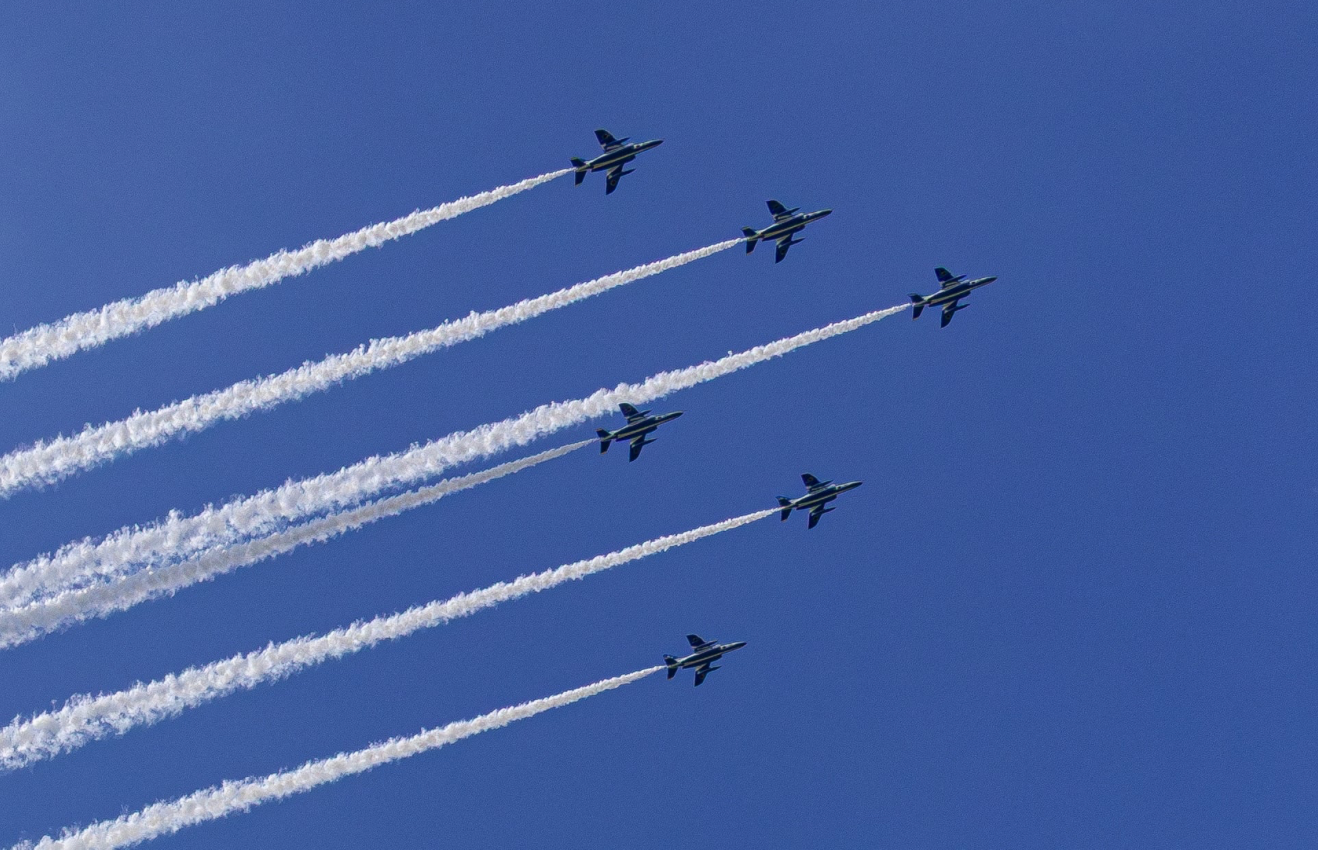 Blue Impulse Air Show Over Tokyo for World Athletics 2025 on September 13