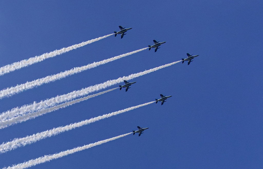 Blue Impulse Air Show Over Tokyo for World Athletics 2025 on September 13